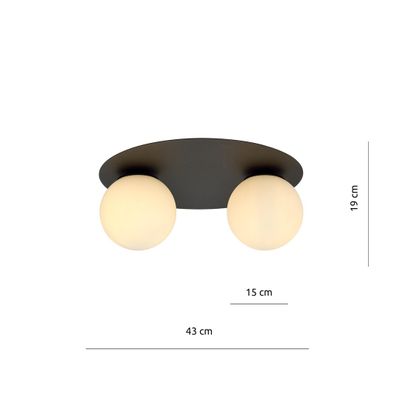 Emibig Lighting Taklampa SOLAR 2 SVART/OPAL