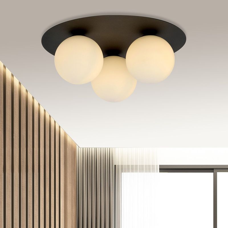 Emibig Lighting Taklampa SOLAR 3 SVART/OPAL