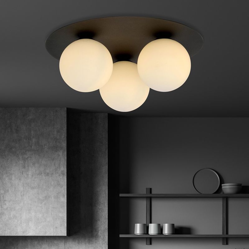 Emibig Lighting Taklampa SOLAR 3 SVART/OPAL
