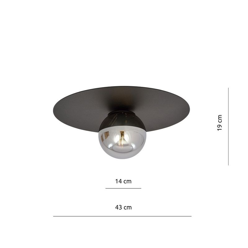 Emibig Lighting Taklampa SOLAR 1 SVART/GRAFIT