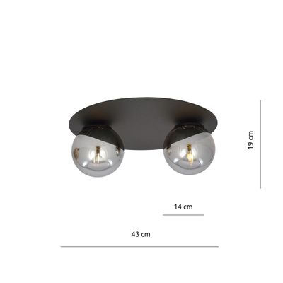 Emibig Lighting Taklampa SOLAR 2 SVART/GRAFIT