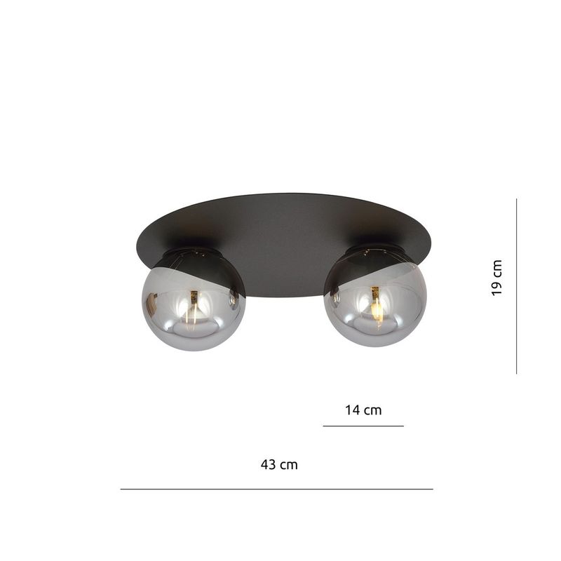 Emibig Lighting Taklampa SOLAR 2 SVART/GRAFIT
