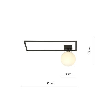 Emibig Lighting Taklampa IMAGO 1A SVART/OPAL