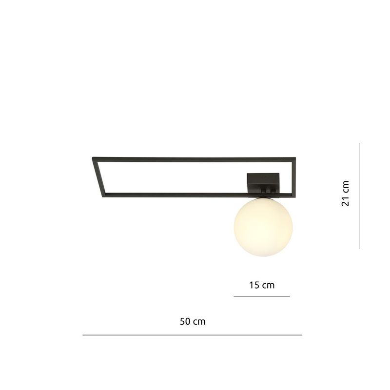 Emibig Lighting Taklampa IMAGO 1A SVART/OPAL