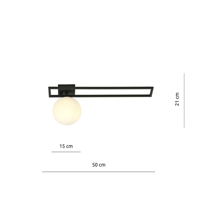 Emibig Lighting Taklampa IMAGO 1C SVART/OPAL