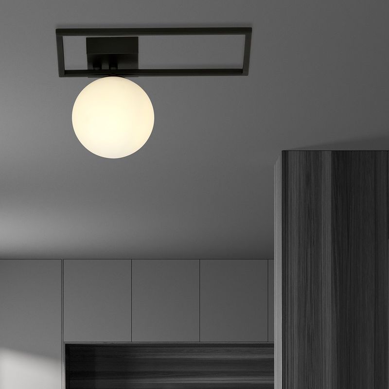 Emibig Lighting Taklampa IMAGO 1D SVART/OPAL