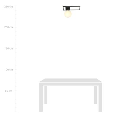 Emibig Lighting Taklampa IMAGO 1D SVART/OPAL