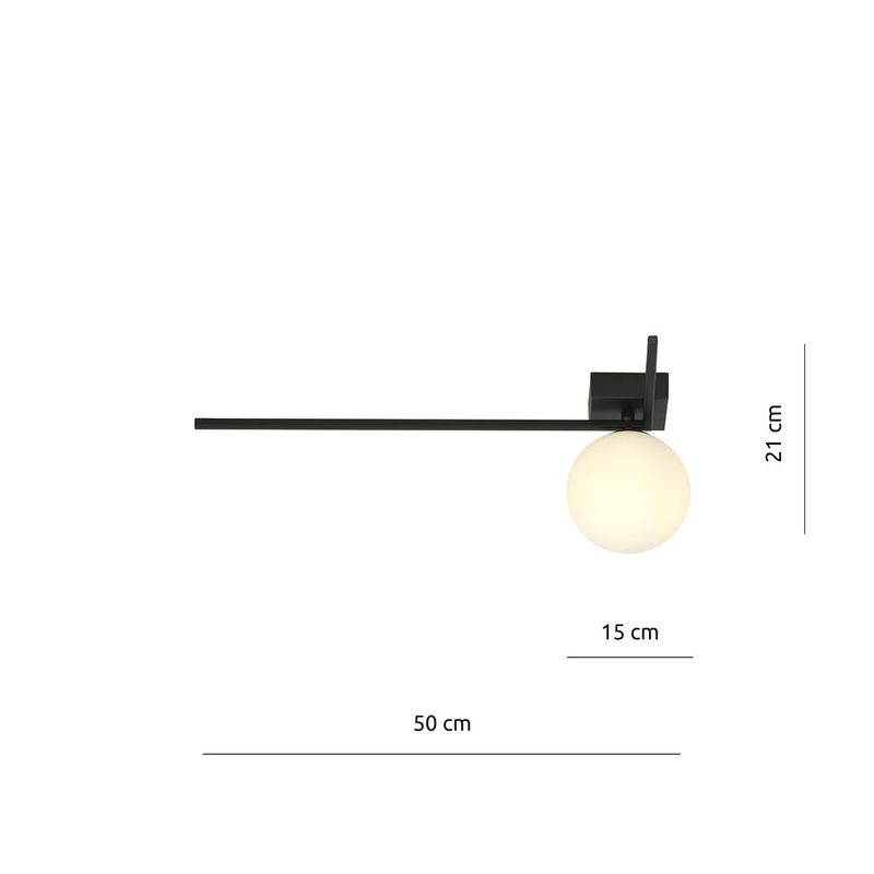 Emibig Lighting Taklampa IMAGO 1F SVART/OPAL