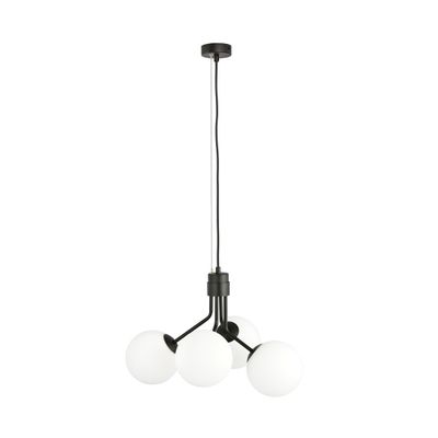 Emibig Lighting Taklampa NOVA 4 SVART/OPAL