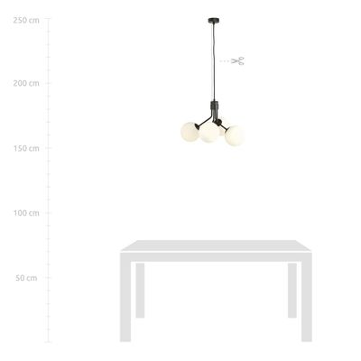 Emibig Lighting Taklampa NOVA 4 SVART/OPAL