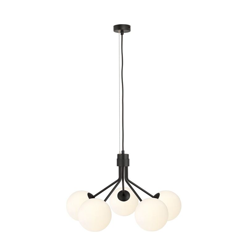 Emibig Lighting Taklampa NOVA 5 SVART/OPAL