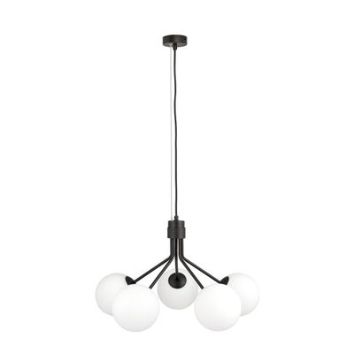 Emibig Lighting Taklampa NOVA 5 SVART/OPAL