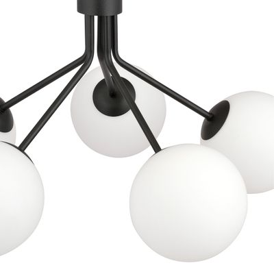 Emibig Lighting Taklampa NOVA 5 SVART/OPAL