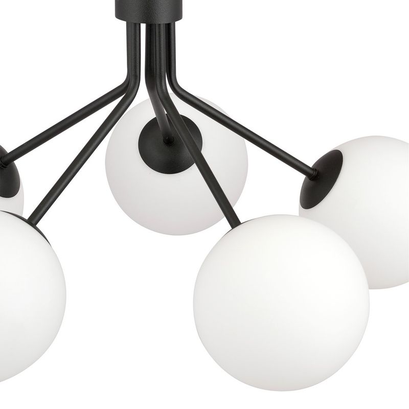 Emibig Lighting Taklampa NOVA 5 SVART/OPAL