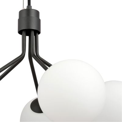 Emibig Lighting Taklampa NOVA 5 SVART/OPAL