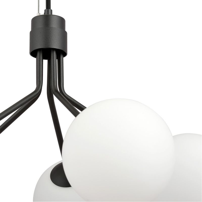 Emibig Lighting Taklampa NOVA 5 SVART/OPAL