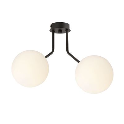 Emibig Lighting Taklampa NOVA 2 SVART/OPAL