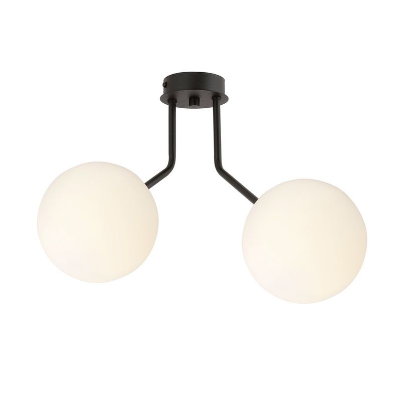 Emibig Lighting Taklampa NOVA 2 SVART/OPAL