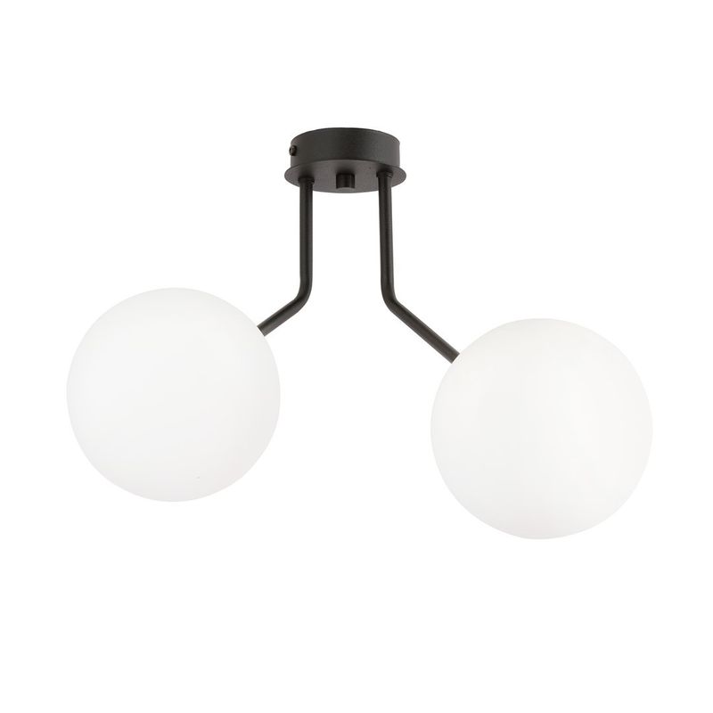 Emibig Lighting Taklampa NOVA 2 SVART/OPAL