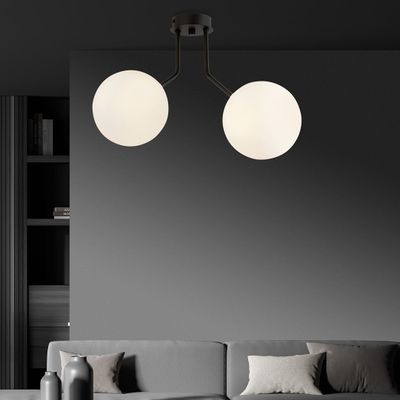 Emibig Lighting Taklampa NOVA 2 SVART/OPAL