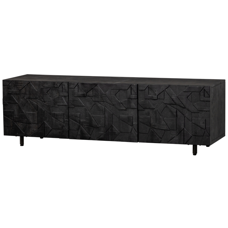 WOOOD COUNTER TV-bänk i Mango - Svart