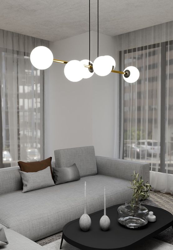 Emibig Lighting Taklampa GRAVITY 6 BL OPAL