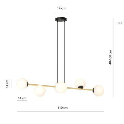 Emibig Lighting Taklampa GRAVITY 6 BL OPAL