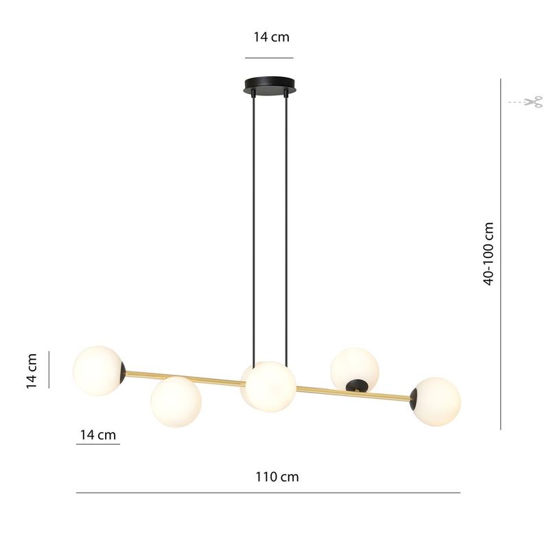 Emibig Lighting Taklampa GRAVITY 6 BL OPAL