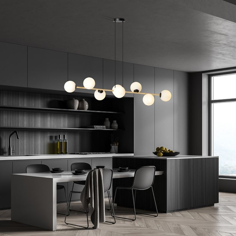 Emibig Lighting Taklampa GRAVITY 8 BL OPAL