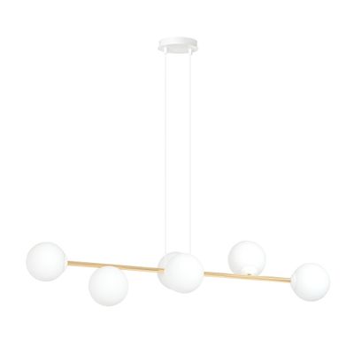 Emibig Lighting Taklampa GRAVITY 6 VIT GULD