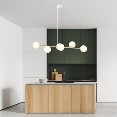 Emibig Lighting Taklampa GRAVITY 6 VIT GULD
