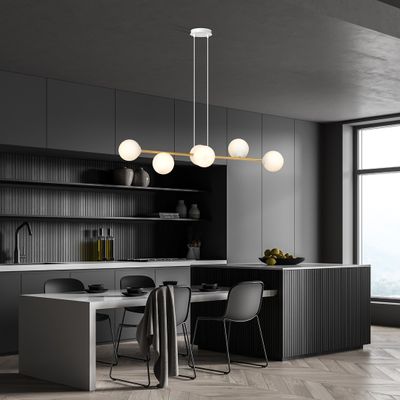 Emibig Lighting Taklampa GRAVITY 6 VIT GULD