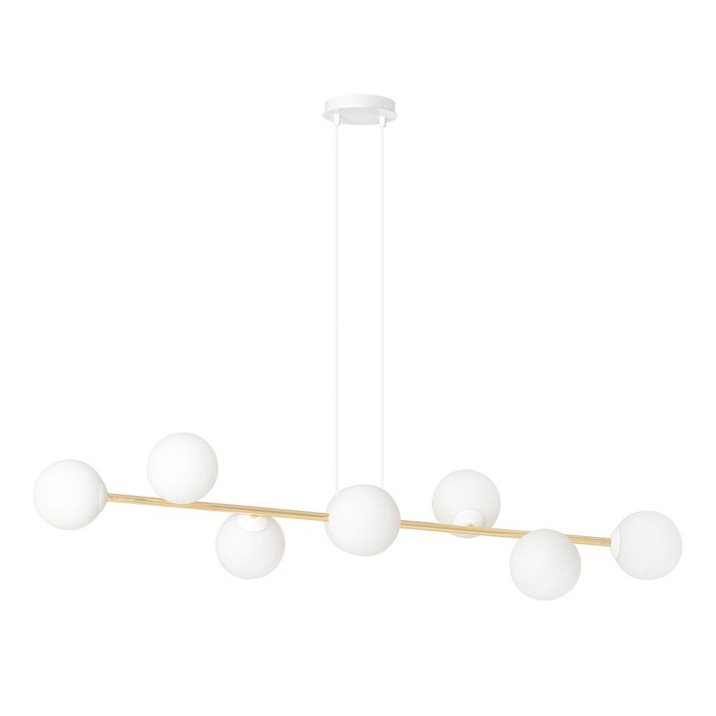 Emibig Lighting Taklampa GRAVITY 8 VIT GULD