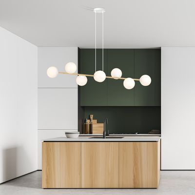 Emibig Lighting Taklampa GRAVITY 8 VIT GULD