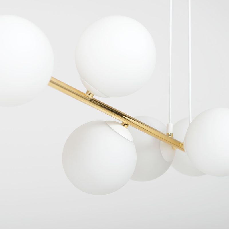Emibig Lighting Taklampa GRAVITY 8 VIT GULD