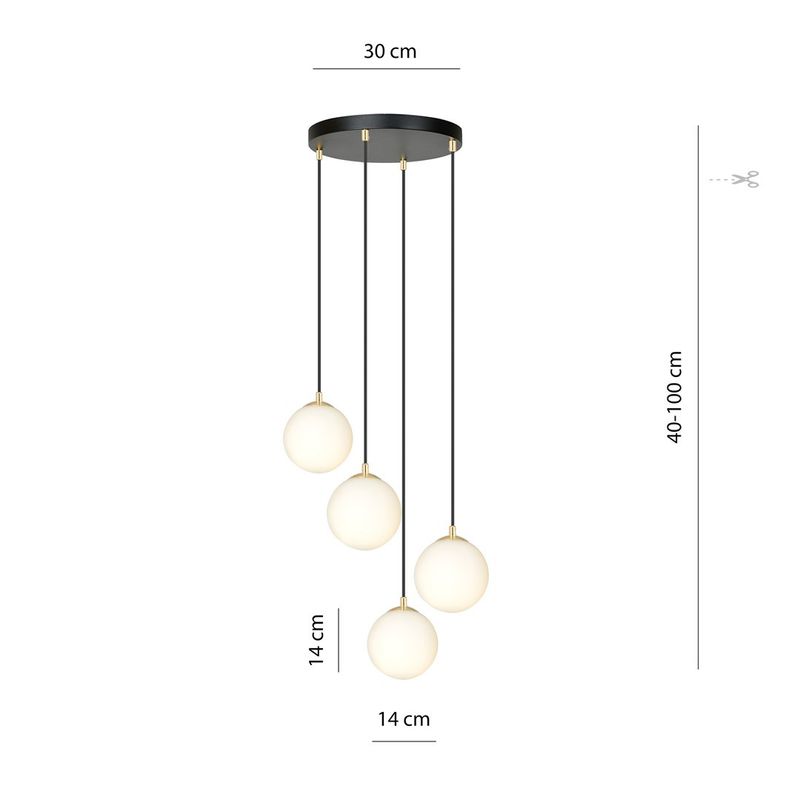 Emibig Lighting Taklampa ROYAL 4 BL