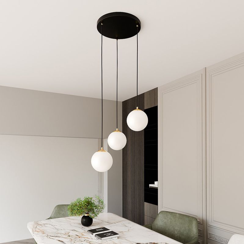 Emibig Lighting Taklampa ROYAL 3 BL
