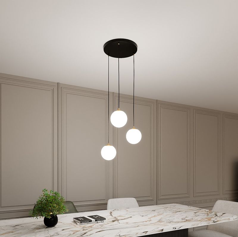 Emibig Lighting Taklampa ROYAL 3 BL