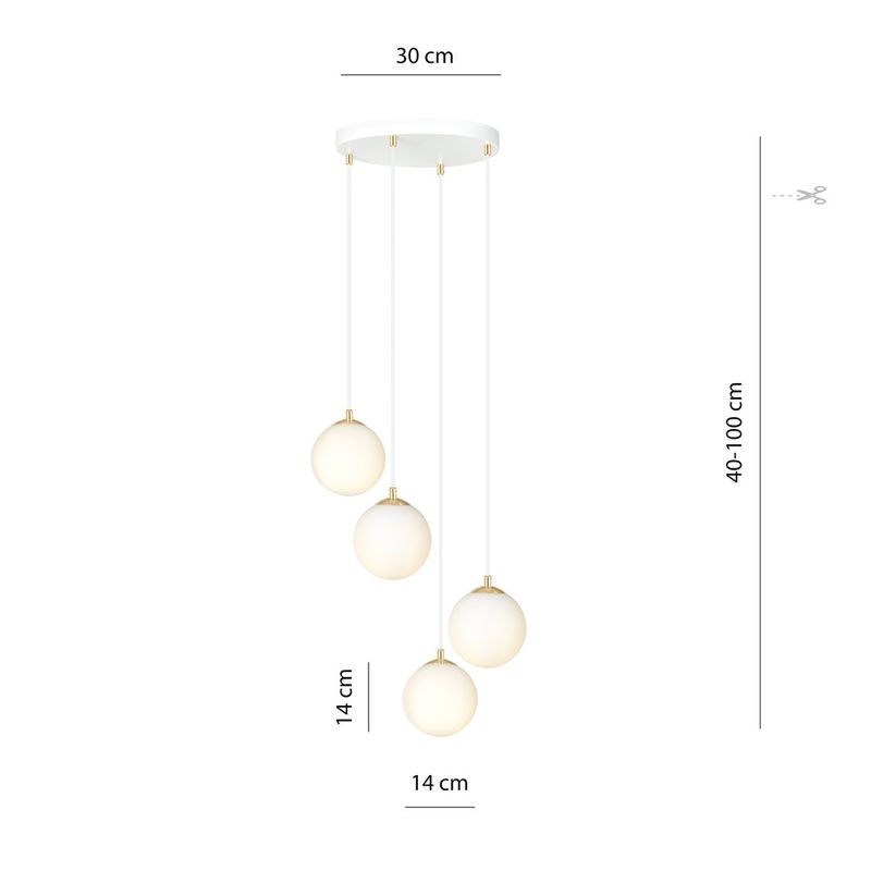 Emibig Lighting Taklampa ROYAL 4 WH