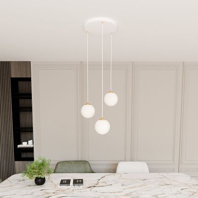 Emibig Lighting Taklampa ROYAL 3 WH