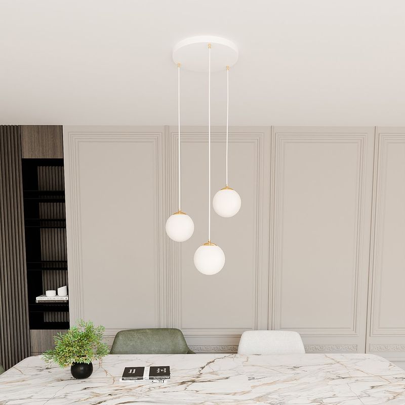 Emibig Lighting Taklampa ROYAL 3 WH
