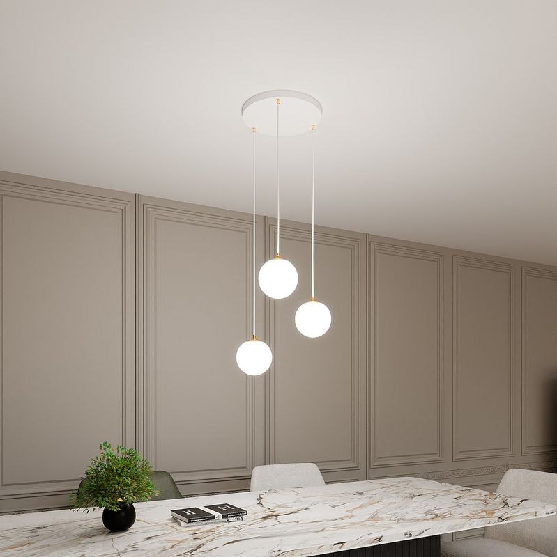Emibig Lighting Taklampa ROYAL 3 WH