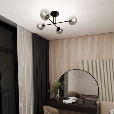 Emibig Lighting Taklampa ROMA 4 BL GRAFIT