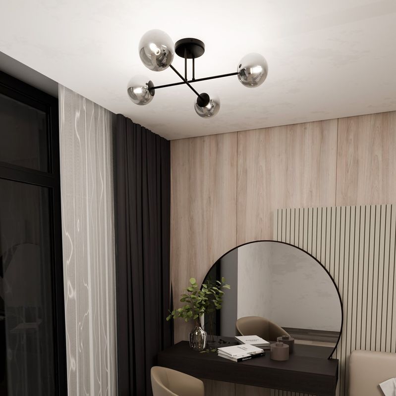 Emibig Lighting Taklampa ROMA 4 BL GRAFIT
