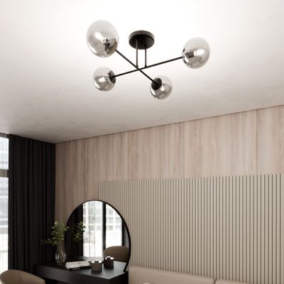 Emibig Lighting Taklampa ROMA 4 BL GRAFIT