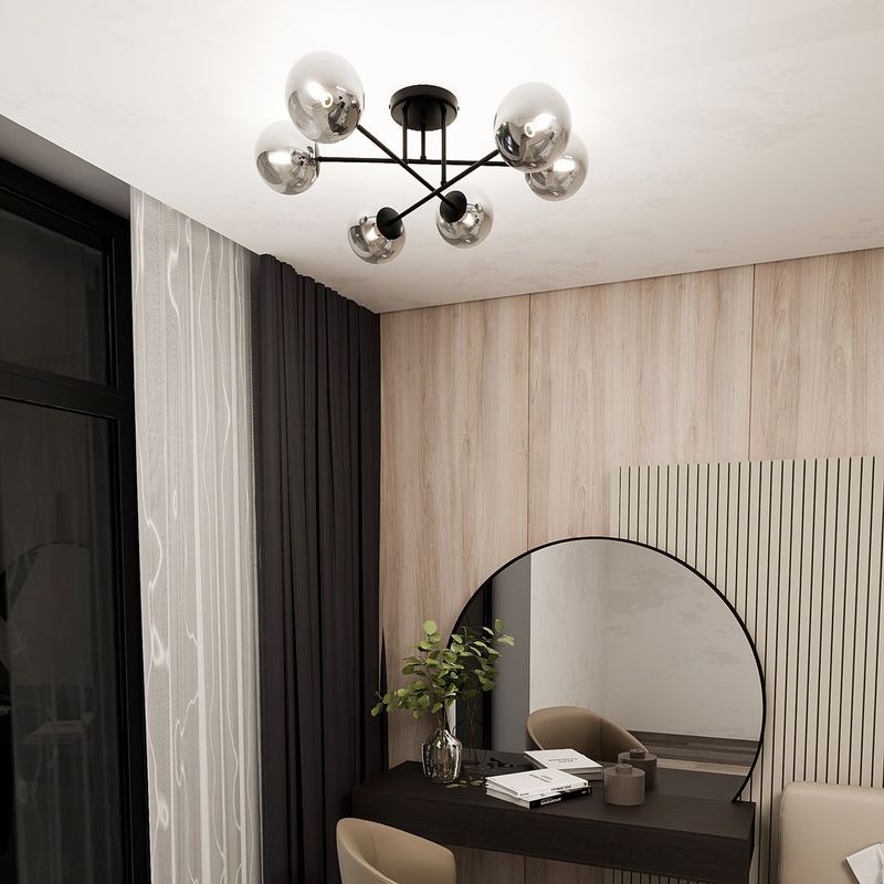 Emibig Lighting Taklampa ROMA 6 BL GRAFIT