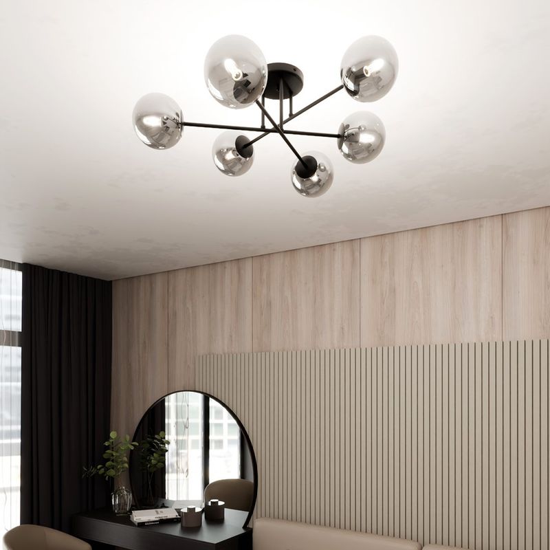 Emibig Lighting Taklampa ROMA 6 BL GRAFIT