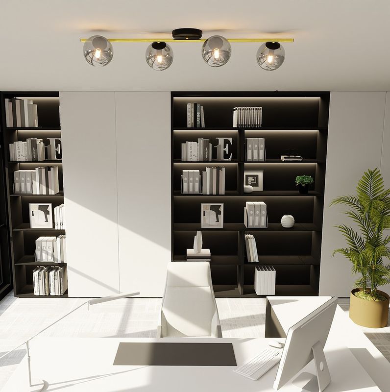 Emibig Lighting Taklampa SPLENDI 4 BL GRAFIT