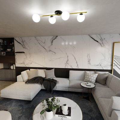 Emibig Lighting Taklampa SPLENDI 4 BL OPAL