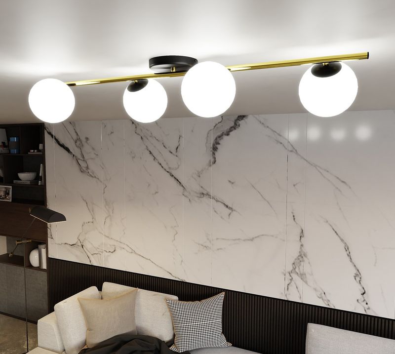 Emibig Lighting Taklampa SPLENDI 4 BL OPAL
